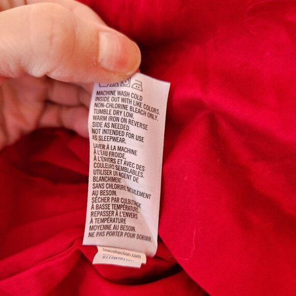 Tea Collection Red Cotton Dress Floral Emboirderey w/ Bloomers Girls 3-6 Months - Picture 7 of 12